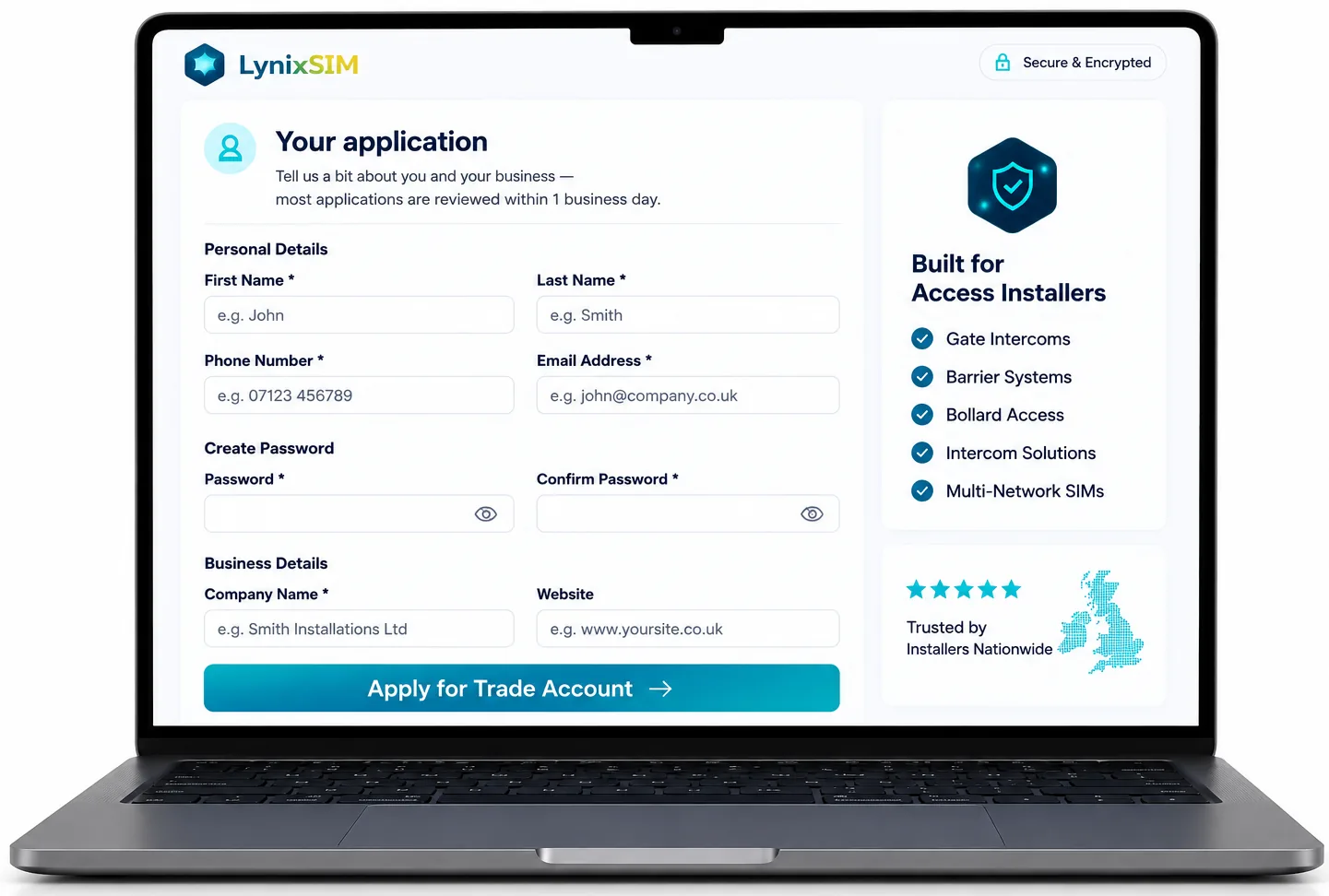 Gate intercom installation with Lynix mobile app
