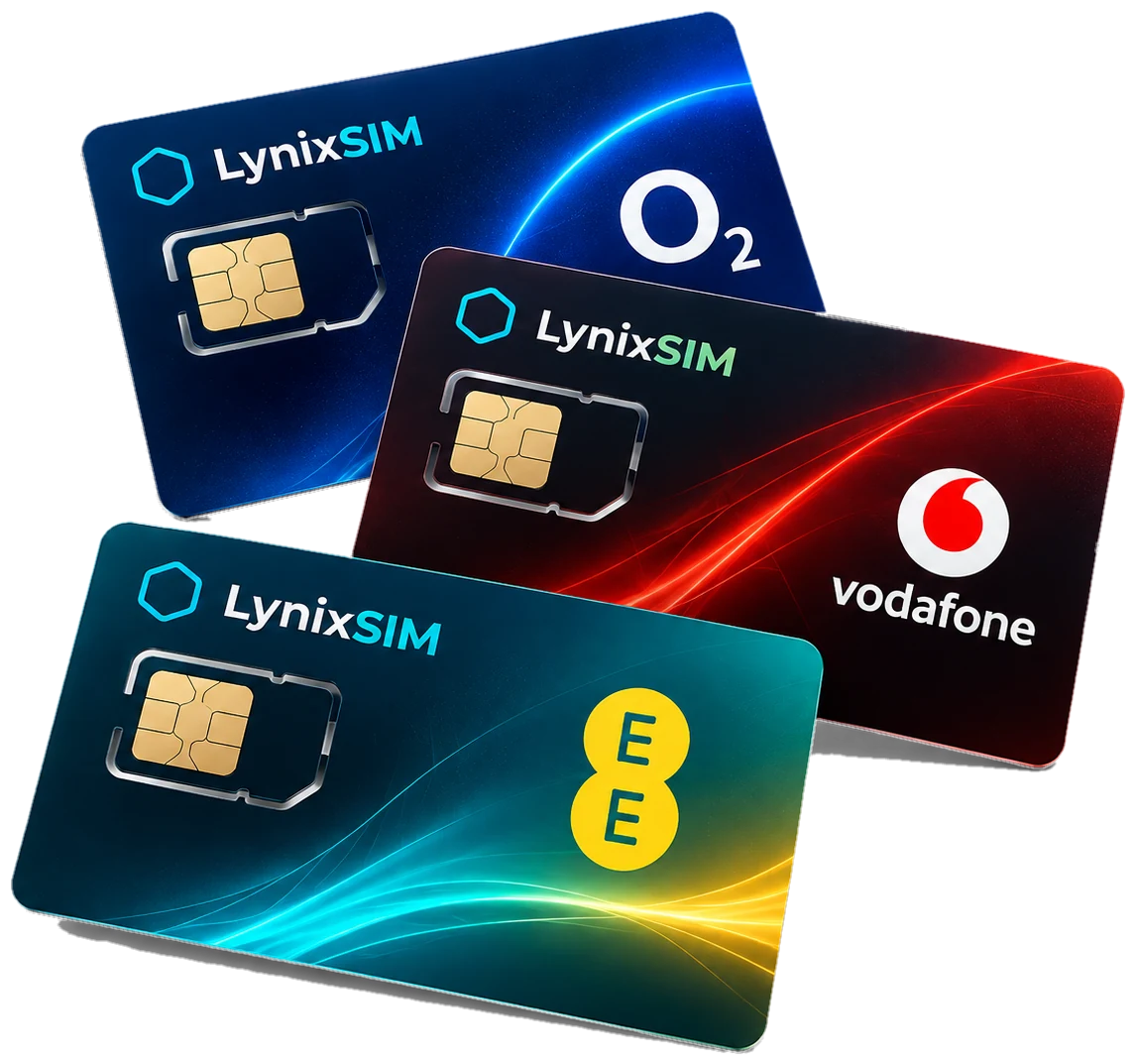 LynixSIM SIM cards on the Vodafone, O2 and EE networks